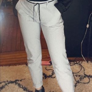vertical stripped pants